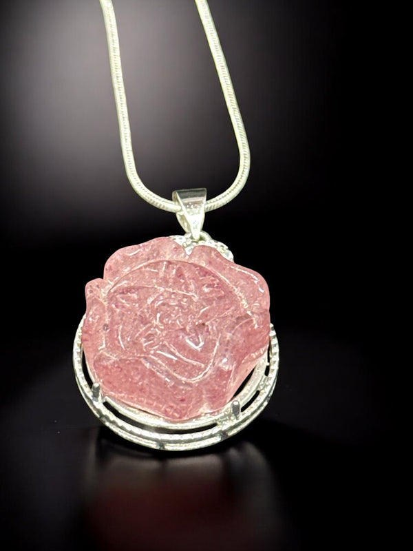 Rose Quarts Beauty Necklace