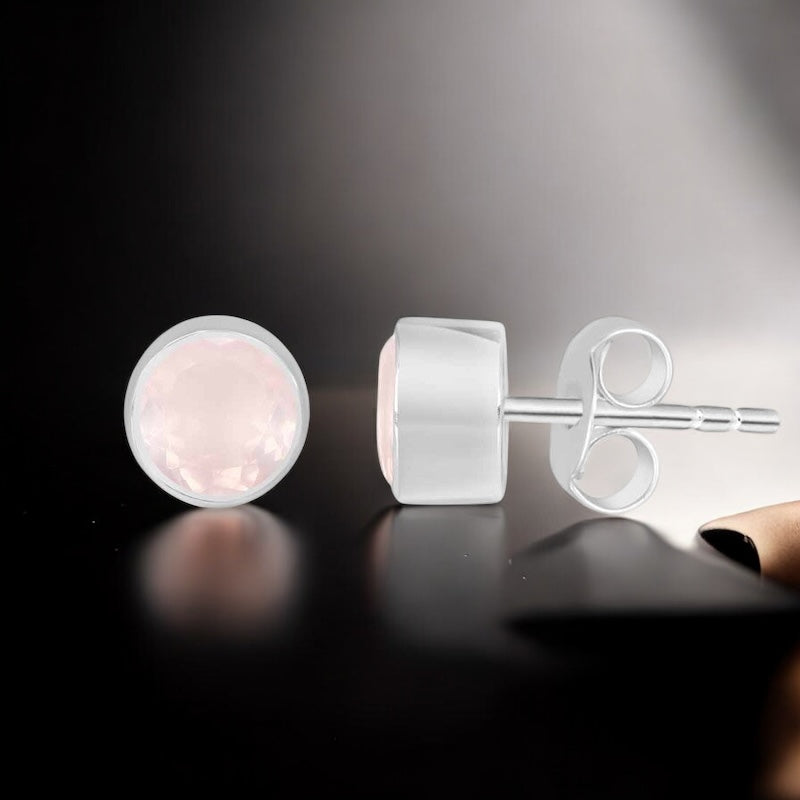 Rose Quartz Self Love Stud Earrings