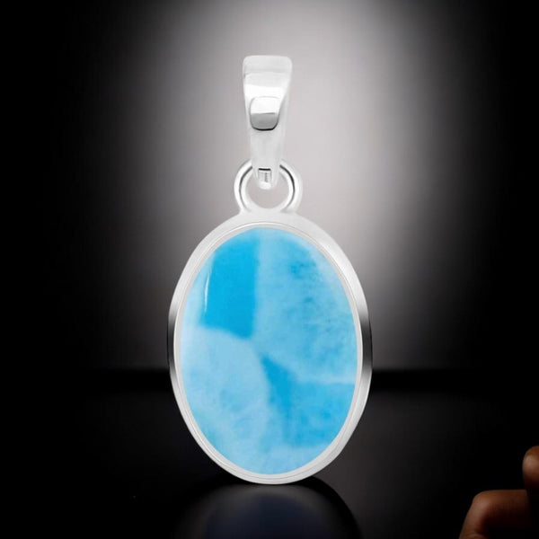 Larimar Serenity Necklace - Talisman of Emotional Healing & Peace