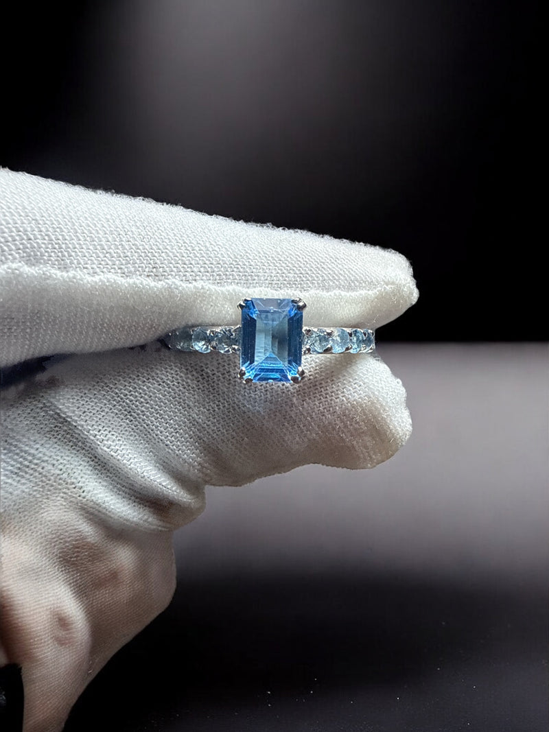 Blue Topaz Serenity Ring - Talisman of Emotional Healing & Peace