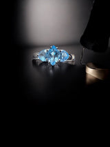 Blue Topaz Serenity Ring - Talisman of Emotional Healing & Peace