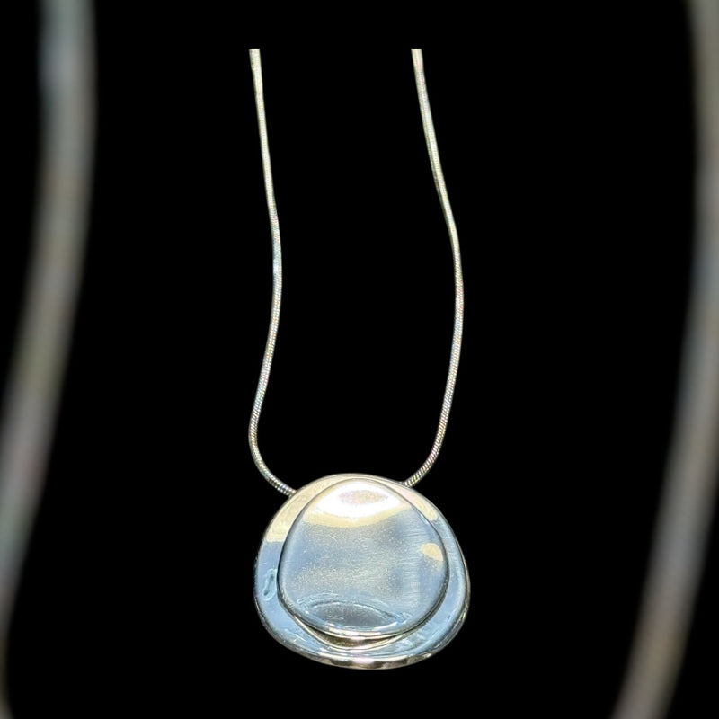 Psychic Defense — The Lunar Shield Pendant Stainless Steel | 4th Pentacle of the Moon