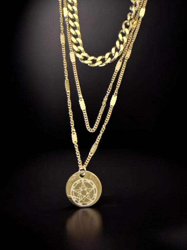 Magnet of Desire | 3 Piece 18k Gold PVD 2nd Pentacle of Venus Talisman for True Desire Attraction