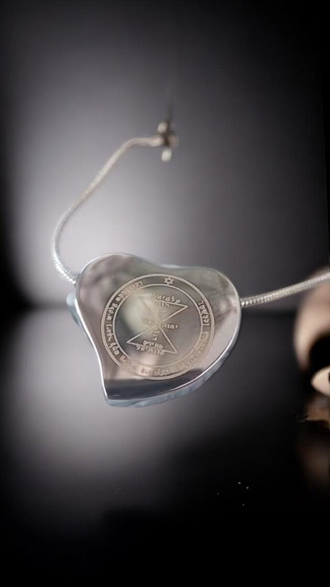 💗 Beloved — The Heart of Venus Pendant Stainless Steel + Mother-of-Pearl | 3rd Pentacle of Venus